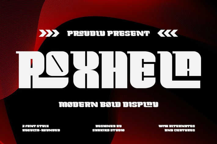 Roxhela - Modern Bold Display Logo Font