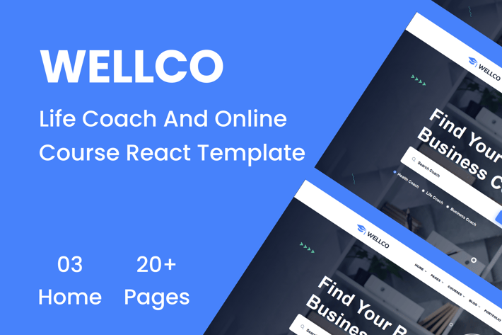 Wellco - Coach Online Courses Nextjs Template 