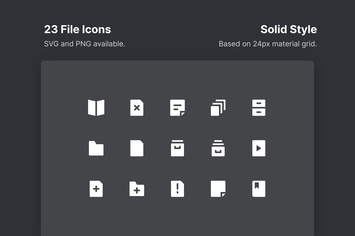 File Icons - Solid Style