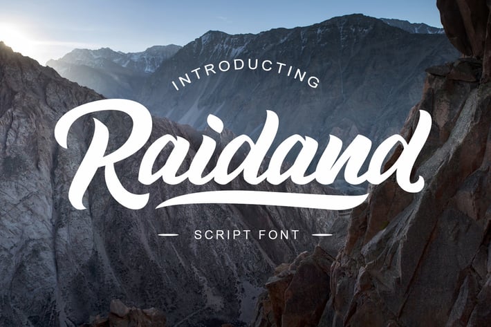 Raidand - Brush Script Font