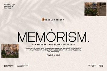 Memorism - Modern Sans Serif Typeface