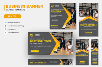 Business Solution Google Adwords Banner Template