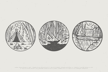 vintage outdoor illustration design