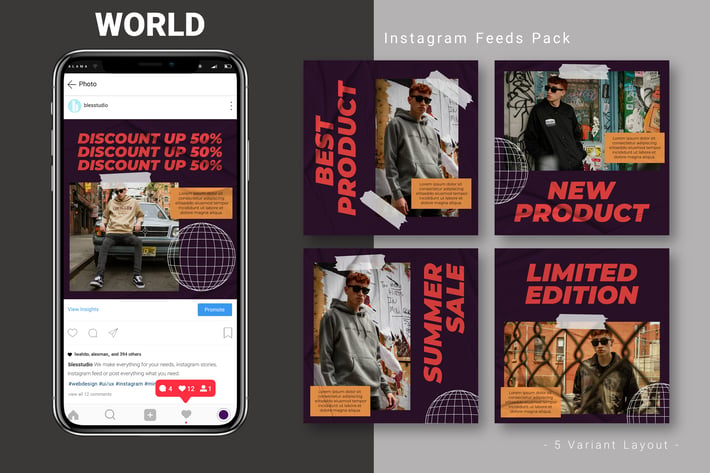World - Instagram Feed Pack