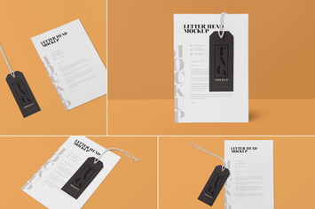 4 Tag & Letterhead Mockups