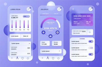 Finance Glassmorphic Mobile App UI Kit
