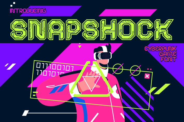 Snapshock - Cyberpunk Game Font