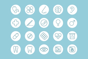 Healthcare Blue Icons / 3 Different Sheets