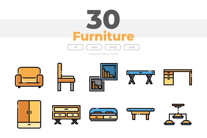 30 Furniture Icons