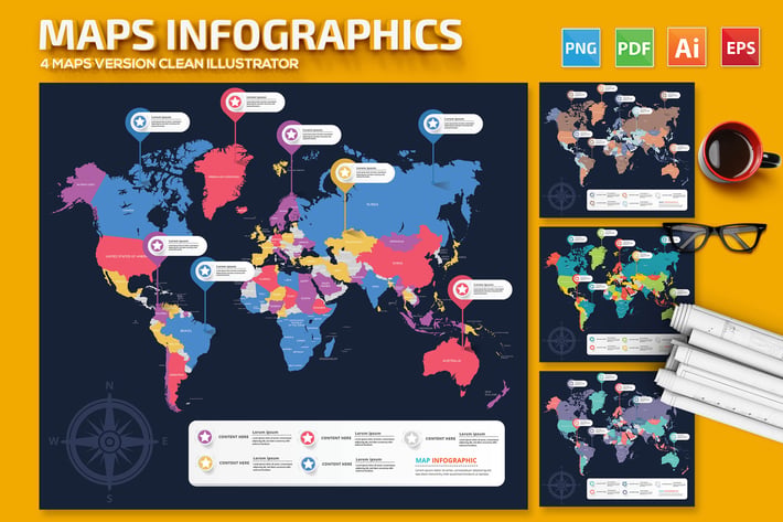 World Map Infographics