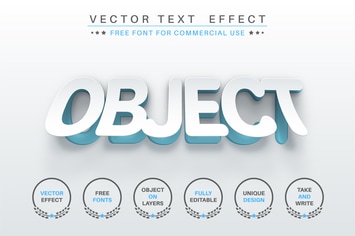 Space - editable text effect, font style
