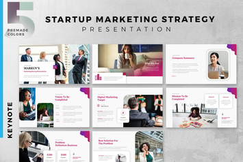 Startup Digital Marketing Strategy Keynote Slide
