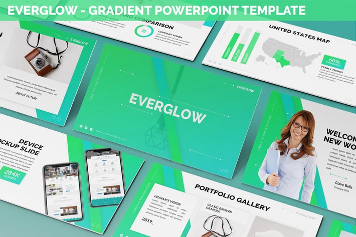 Everglow - Gradient Powerpoint Template