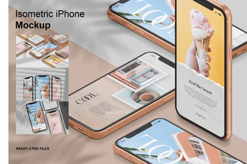 Isometric iPhone -  Mockup