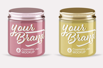 Colored Cream Container Mockup