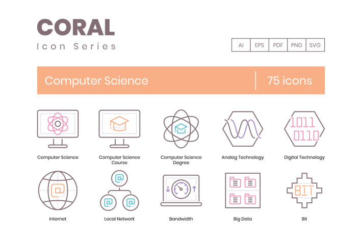 75 Computer Science Icons