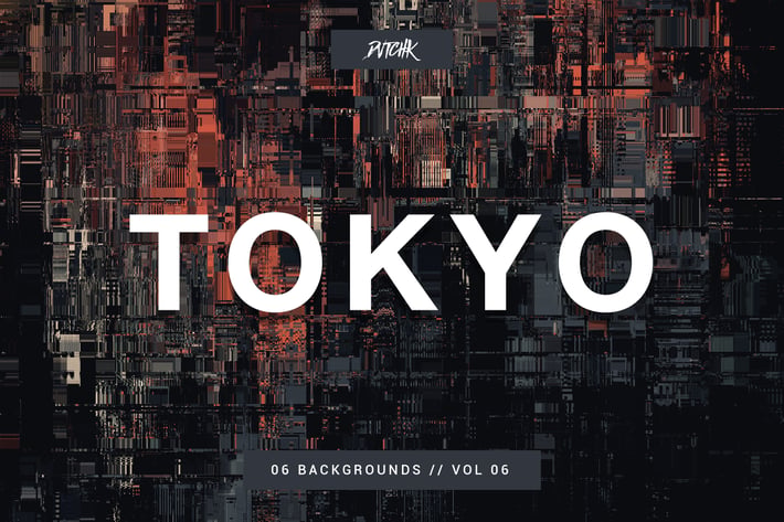 Tokyo| City Glitch Backgrounds | Vol. 06
