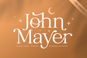John Mayer - Fancy Ligature Font