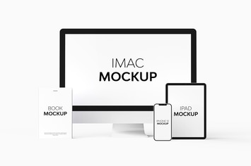 Book iPhone iPad iMac Mockup