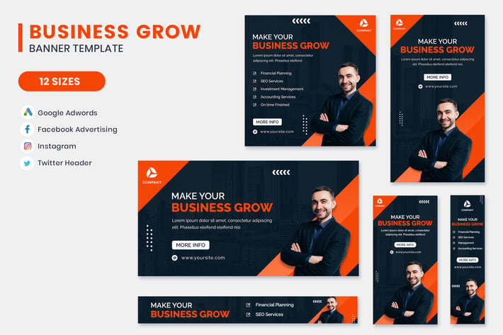 Business Grow Google Adwords Banner Template