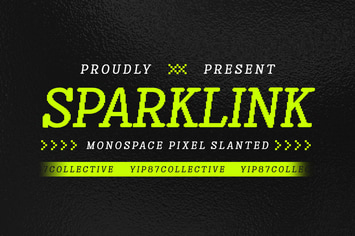 Sparklink - Modern Pixel Game Italic Slab Serif