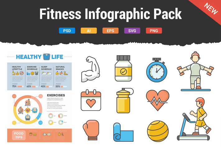 Fitness & Workout Infographic Pack 