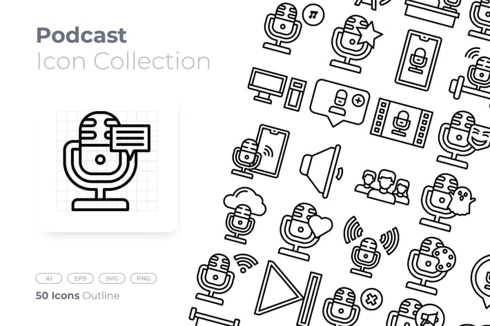 Podcast Outline Icon