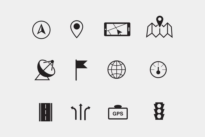 12 GPS and Navigation Icons