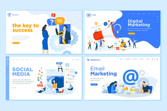 Web page design templates collection 
