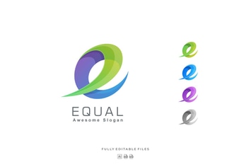 Abstract Letter Colorful Logo