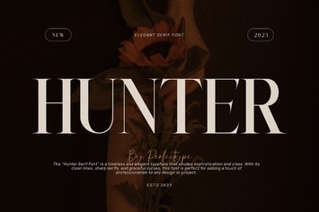 Hunter Elegant Serif Font Typeface