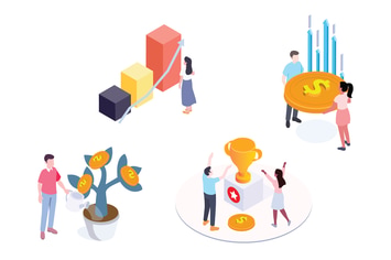 Investment Isometric Illustration - G1