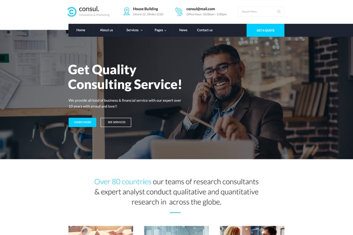 Consul - Business & Training PSD Template