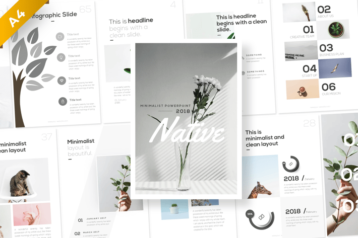 Native Minimalist Portrait Version PowerPoint Temp