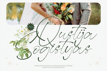 NCL Qustija Sogistyas - Unique Signature Font