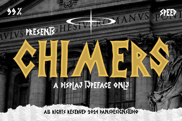 Chimers  Graffiti Y2k Display Font