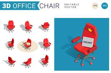 3d office chair