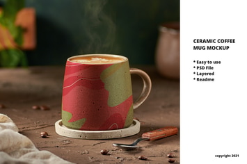 Ceramic Coffee Mug Mockup
