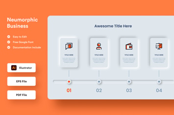 Business Neumorphism Infographic