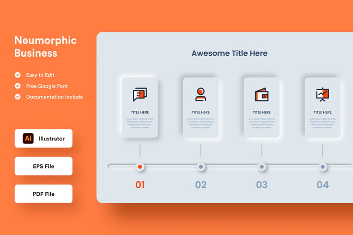 Business Neumorphism Infographic