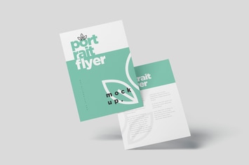 A5 Portrait One-page Event Flyer Mockups
