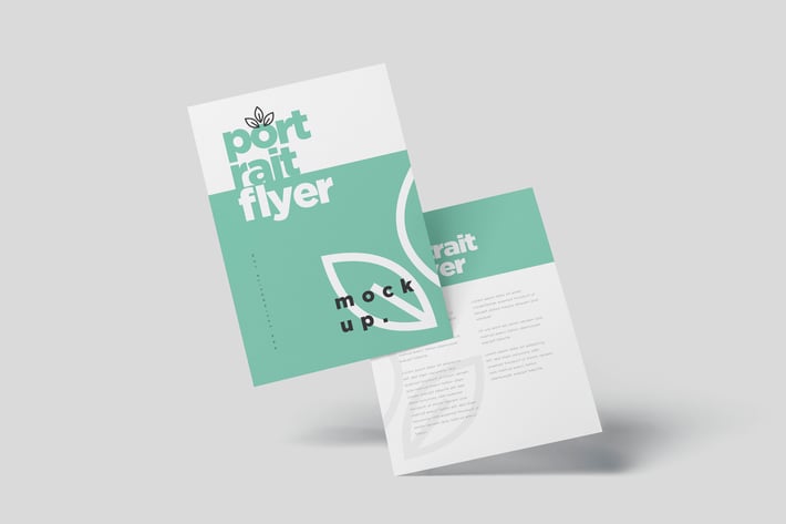 A5 Portrait One-page Event Flyer Mockups