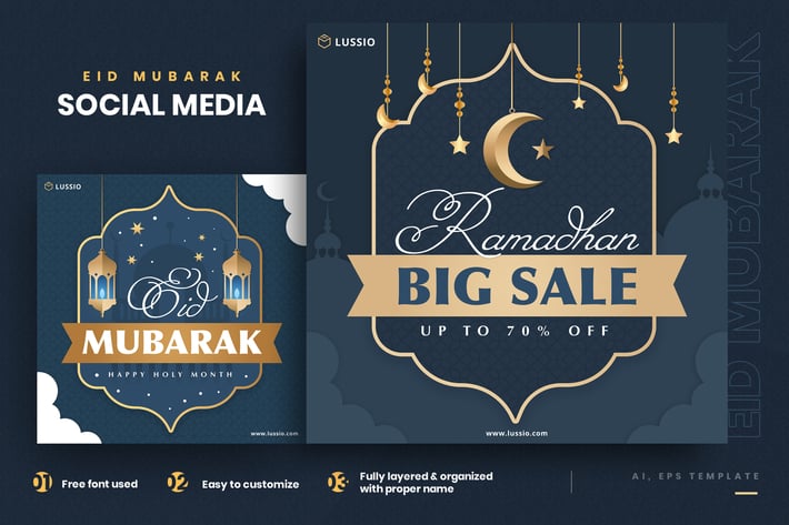 Eid Mubarak Social Media Template