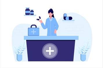 Pharmacy Medical Flat Vector Illustration