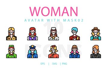 Woman avatar with mask 2