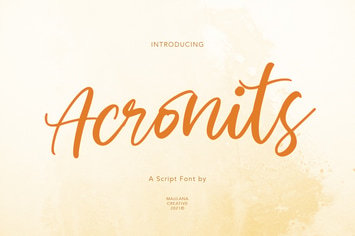 Acronits Script Font