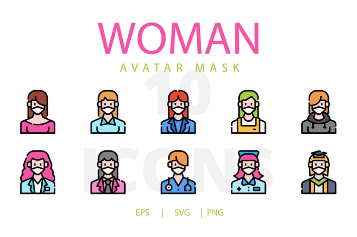 Woman avatar mask