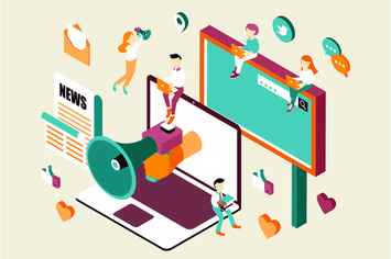 Advertising Isometric Illustration