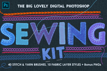 Sewing & Embroidery Photoshop Kit