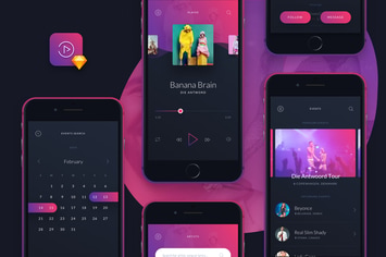 Music UI/UX Mobile App Kit